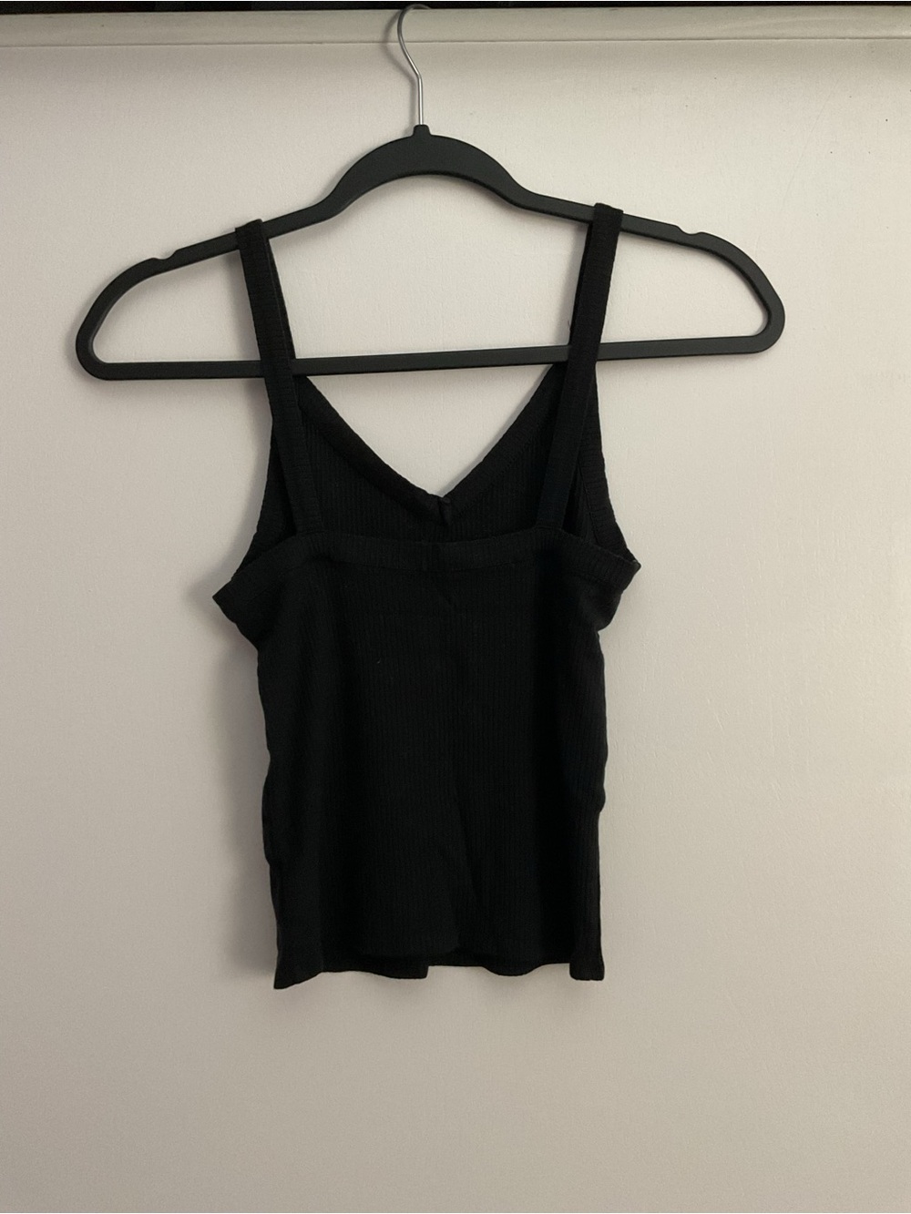 American Eagle Outfitters Black Ribbed V-Neck Tank